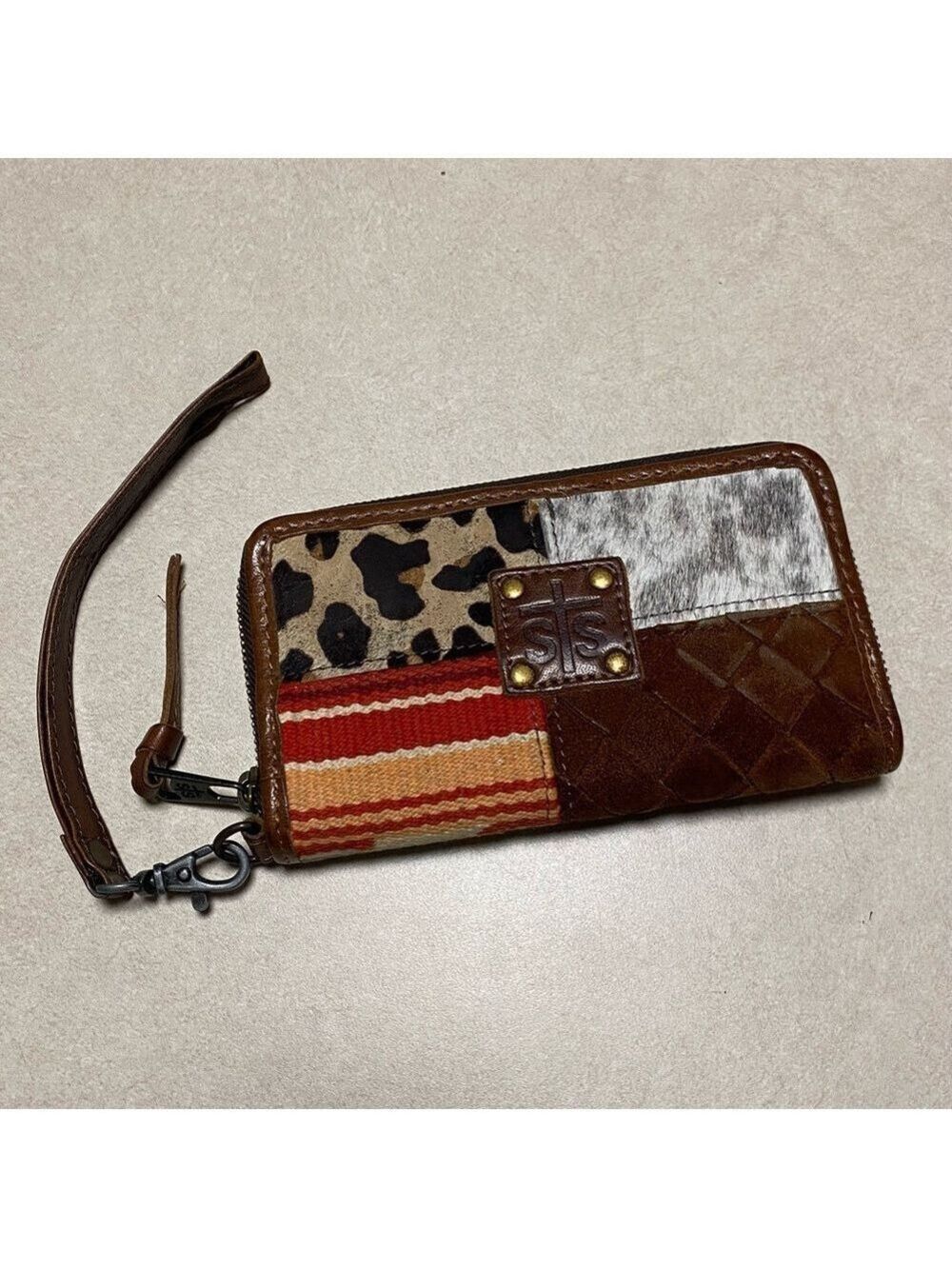 STS Ranch Wallet Women OS Remnants Rosa Patchwork Wristlet Wallet